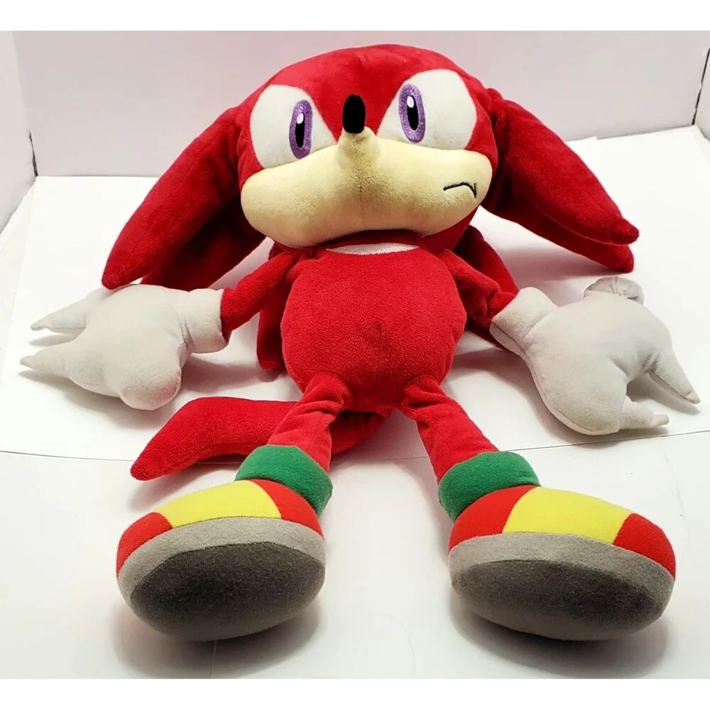 Knuckles Sonic Plush Backpack Lot 20 Inch Stuffed Figure Bags Damaged Straps